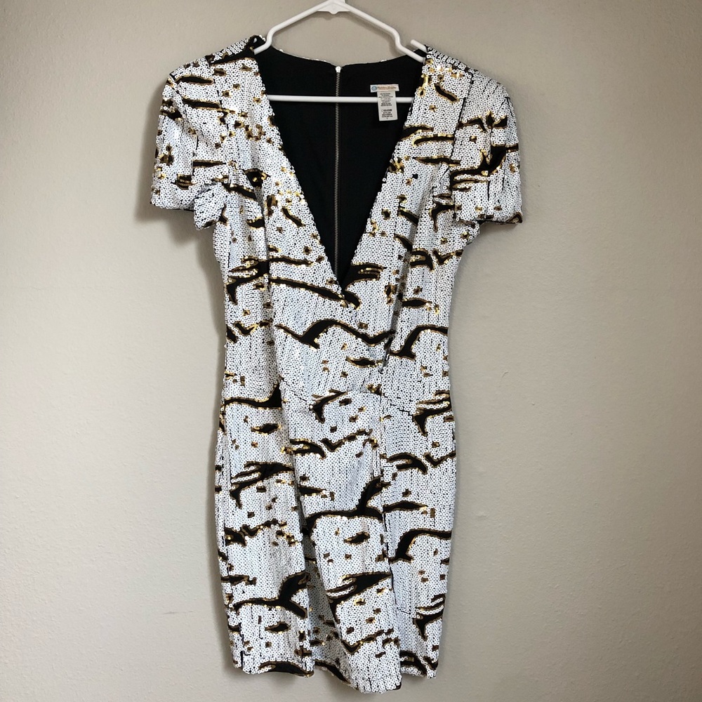 Sequin Structured Mini Dress